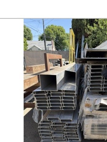 Deck and gutter extrusions stored in San Jose