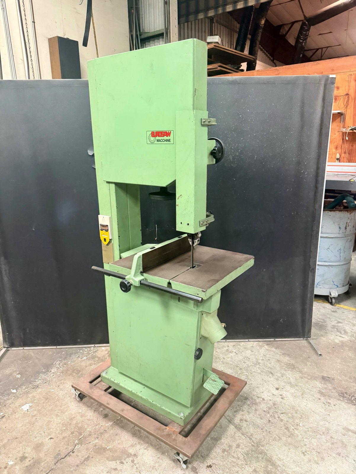 Opposite-side overview of the Eurosaw industrial bandsaw
