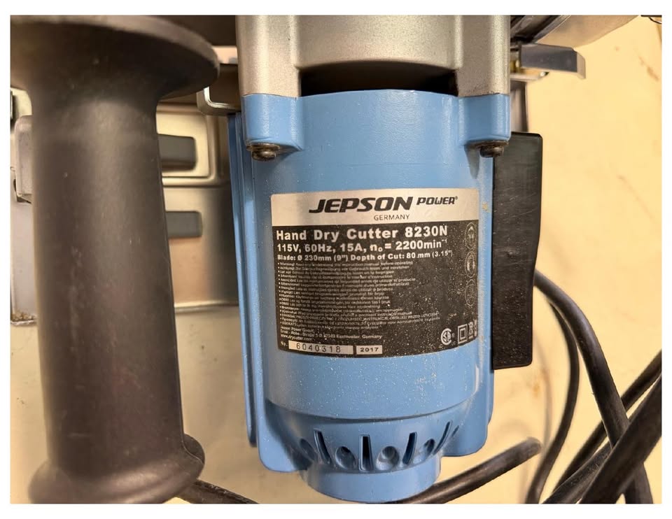 Jepson 8230N motor data plate